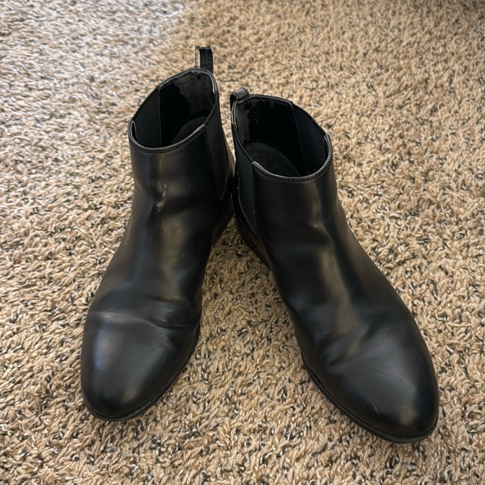 Franco Sarto Black Leather Booties